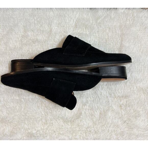 Halogen Clog Slip on Loafers 9M Black Suede Mules Y2K Preppy Gilmore‎ Girls EUC - Picture 9 of 11